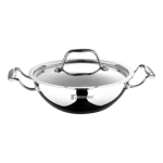 Bergner argent triply kadai with ss lid 1 5 l Front View