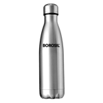Borosil bolt 1000 ml flask water bottle silver Full View