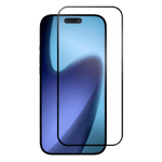Cool touch 3d tempered glass screen protector for apple iphone 17 pro black Front View