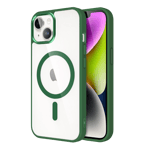 Flifit magnetic full protection back case for apple iphone 15 Green Front Back View