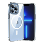 Flifit magnetic full protection back case for apple iphone 15 pro max transparent Front Back View