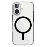 Gripp clear xtreme magsafe case for apple iphone 16 plus black Back View