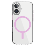 Gripp clear xtreme magsafe case for apple iphone 16 plus pink Back View