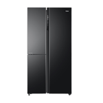 Haier 628 L Frost Free Side By Side Door Refrigerator 02 Black Steel