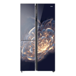 Haier 628 l frost free side by side door refrigerator hrt 683fg floret glass Front View