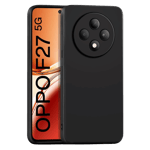 Inbase cloth silicon back case for oppo f27 5g black Front Back View