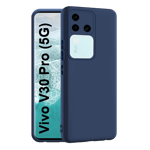 Inbase cloth silicon back case for vivo v30 v30 pro 5g blue Front Back View