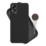 Inbase cloth silicon case for oppo a38 4g black Front Back View