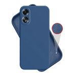 Inbase cloth silicon case for oppo a38 4g blue Front View