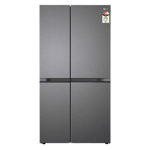 LG 650 l frost free side by side 3 star door refrigerator gl b257jds3 ddszebn dazzle steel Front Back View