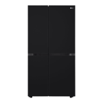 LG 650 l frost free side by side door refrigerator gl b257dbm3 dbmzebn mirror black Front View