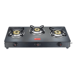 Prestige magic plus 3 burner gas stove black Front View