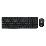 Rapoo x1800s wireless keyboard and mouse combo black Front View
