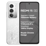 Redmi 15 5g frosted white 8gb 128gb Front Back View