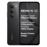 Redmi 15 5g midnight black 8gb 128gb Front Back View