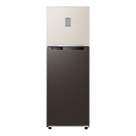 Samsung 256 l frost free double door 2 star refrigerator rt30cb732c7 hl cotta steel beige and cotta steel charcoal Front View