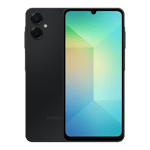 Samsung galaxy a06 5g black 64gb 4gb ram Front Back View