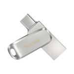 SanDisk Ultra Dual Drive Luxe USB Type C Silver 128GB 1
