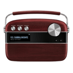 Saregama carvaan 6w tamil portable bluetooth speaker cherrywood red Front View