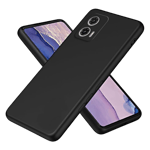 Space cloth silicon back case for oppo a3x 5g black Front Back View