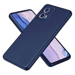 Space cloth silicon back case for oppo a3x 5g blue Front Back View