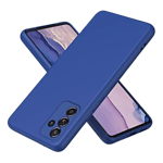 Space cloth silicon back case for samsung galaxy a15 5g blue Front Back View