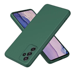 Space cloth silicon back case for samsung galaxy a15 5g green Front Back View