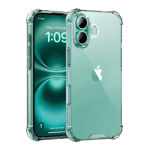 Space hard clear case for apple iphone 16 transparent Front Back View
