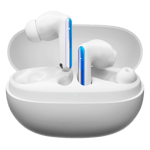 Tecno sonic 1 earbuds true wireless White Front View