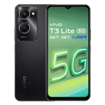 Vivo t3 lite 5g majestic black 128gb 4gb ram Front Back View