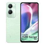 Vivo y28e 5g with charger breeze green 128gb 4gb ram Front Back View
