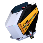 Zeb phantom mid tower premium gaming case tg 3 1 120mm argb fans black white Front View