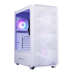 Zebronics zeb hornet mid tower premium mesh gaming case 3 1 120mm white Front View