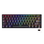 Zebronics zeb max ninja mini rgb gaming dual mode wired and wireless keyboard black Full View