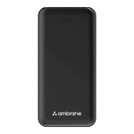 ambrane neos 11 10000 mah power bank black front view