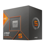 amd ryzen 5 desktop processor 6 cores 12treads 5 0ghz pcie4 am5 8600g silver front