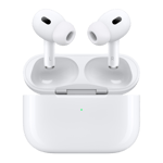 apple airpods pro 2nd gen with magsafe usb c charging case white front view
