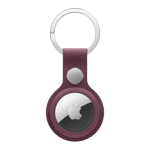 apple airtag finewoven key ring mulberry front view