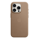 apple finewoven case with magsafe for iphone 15 pro taupe front view