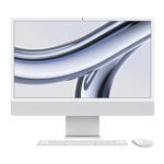 apple imac retina 4 5k display m3 chip with 8 core cpu and 10 core gpu mac os mqrk3hn a silver 8gb 512gb front view