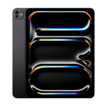 apple ipad pro standard glass with apple m4 chip 13 inch wifi space black 512gb front view model view