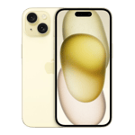 apple iphone 15 Yellow 512gb front back view
