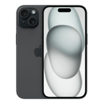 apple iphone 15 plus black 256gb front back view
