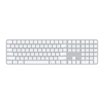 apple magic keyboard with touch id and numeric keypad for mac white front view