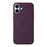 apple silicone case with magsafe for iphone 16 plus plum white