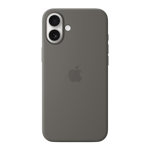 apple silicone case with magsafe for iphone 16 plus stone grey white
