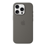 apple silicone case with magsafe for iphone 16 pro stone grey white