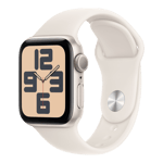apple watch se gps aluminium case with sport band m l starligh 40 mm mxeg3hn a left view