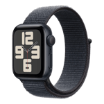 apple watch se gps midnight aluminium case with sport loop ink 40 mm mxea3hn a left view