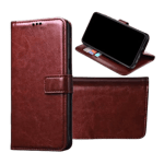 arrow leather flip cover for samsung galaxy a15 5g brown front view